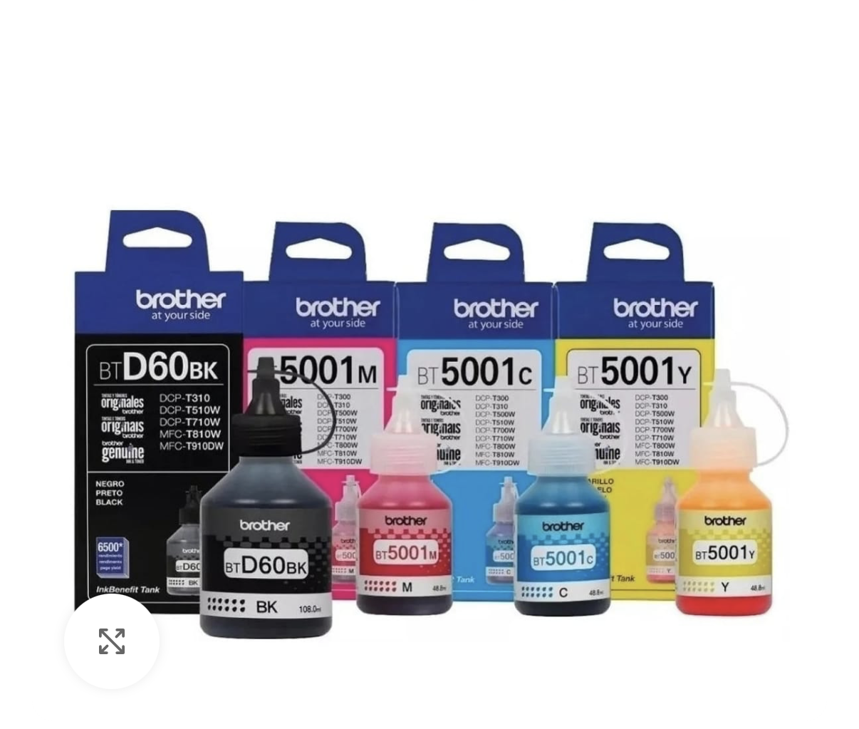 Brother Original BT60 / BT5000 Ink (Black, Cyan, Magenta, Yellow)